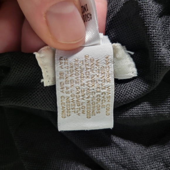 Womans Chicos Black Bat Wing Sleeve Nylon Layered Sheer Top Size 4 XL - Picture 7 of 7